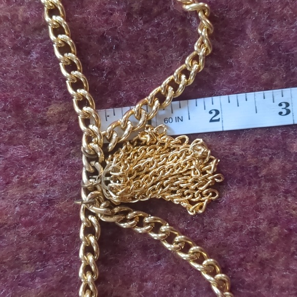 Vintage necklace/belt goldtone metal with hook closure. Very boho inspired - Picture 5 of 7